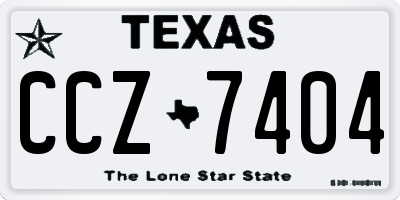 TX license plate CCZ7404