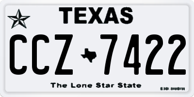 TX license plate CCZ7422