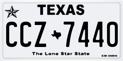 TX license plate CCZ7440