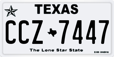 TX license plate CCZ7447