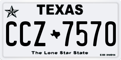 TX license plate CCZ7570