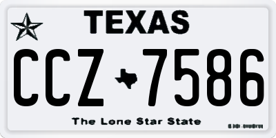 TX license plate CCZ7586