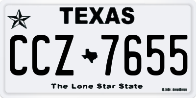 TX license plate CCZ7655