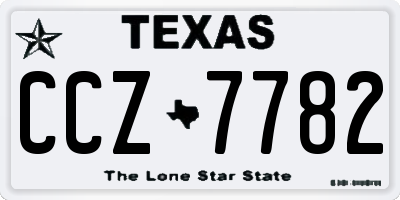 TX license plate CCZ7782