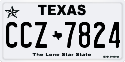 TX license plate CCZ7824