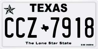 TX license plate CCZ7918