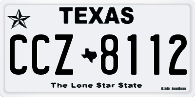 TX license plate CCZ8112