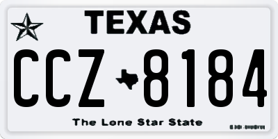 TX license plate CCZ8184
