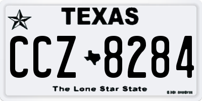 TX license plate CCZ8284