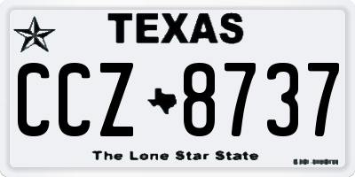TX license plate CCZ8737