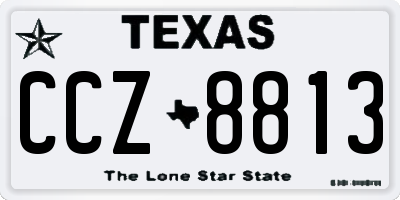 TX license plate CCZ8813