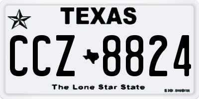 TX license plate CCZ8824
