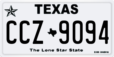 TX license plate CCZ9094