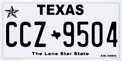 TX license plate CCZ9504
