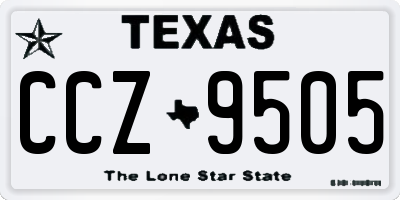 TX license plate CCZ9505