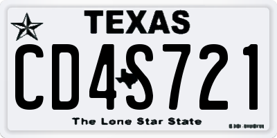 TX license plate CD4S721