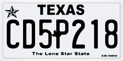 TX license plate CD5P218