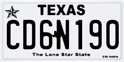 TX license plate CD6N190