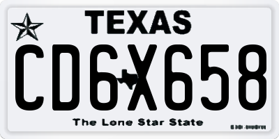 TX license plate CD6X658