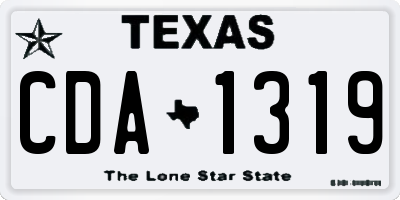 TX license plate CDA1319