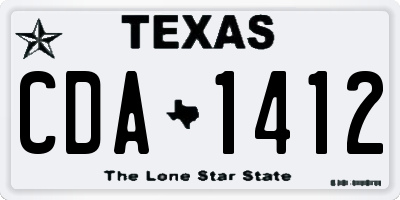 TX license plate CDA1412