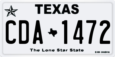 TX license plate CDA1472