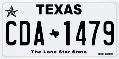 TX license plate CDA1479