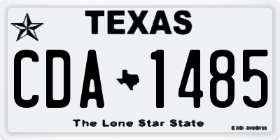 TX license plate CDA1485