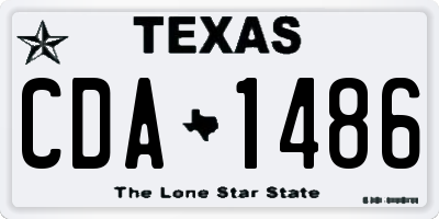 TX license plate CDA1486