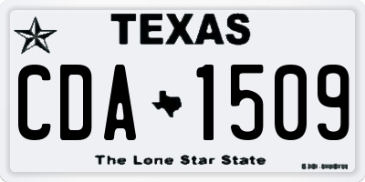 TX license plate CDA1509