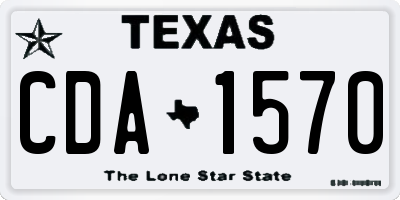 TX license plate CDA1570