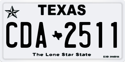TX license plate CDA2511