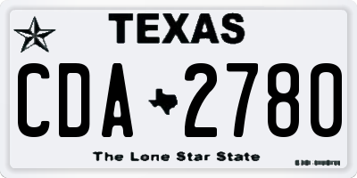 TX license plate CDA2780