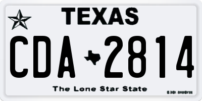 TX license plate CDA2814