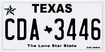 TX license plate CDA3446