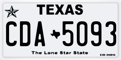 TX license plate CDA5093