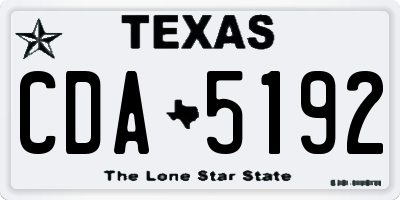 TX license plate CDA5192