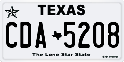 TX license plate CDA5208