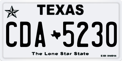 TX license plate CDA5230