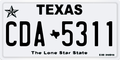 TX license plate CDA5311