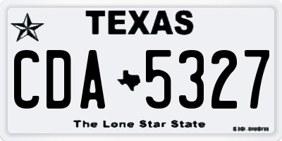 TX license plate CDA5327
