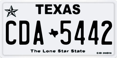 TX license plate CDA5442