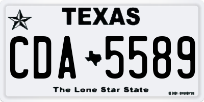 TX license plate CDA5589