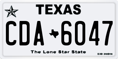 TX license plate CDA6047
