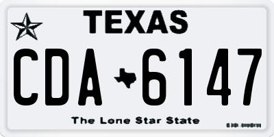 TX license plate CDA6147