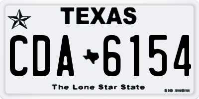 TX license plate CDA6154