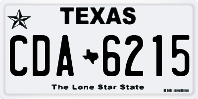 TX license plate CDA6215