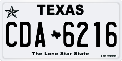 TX license plate CDA6216