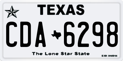 TX license plate CDA6298