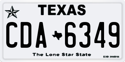 TX license plate CDA6349
